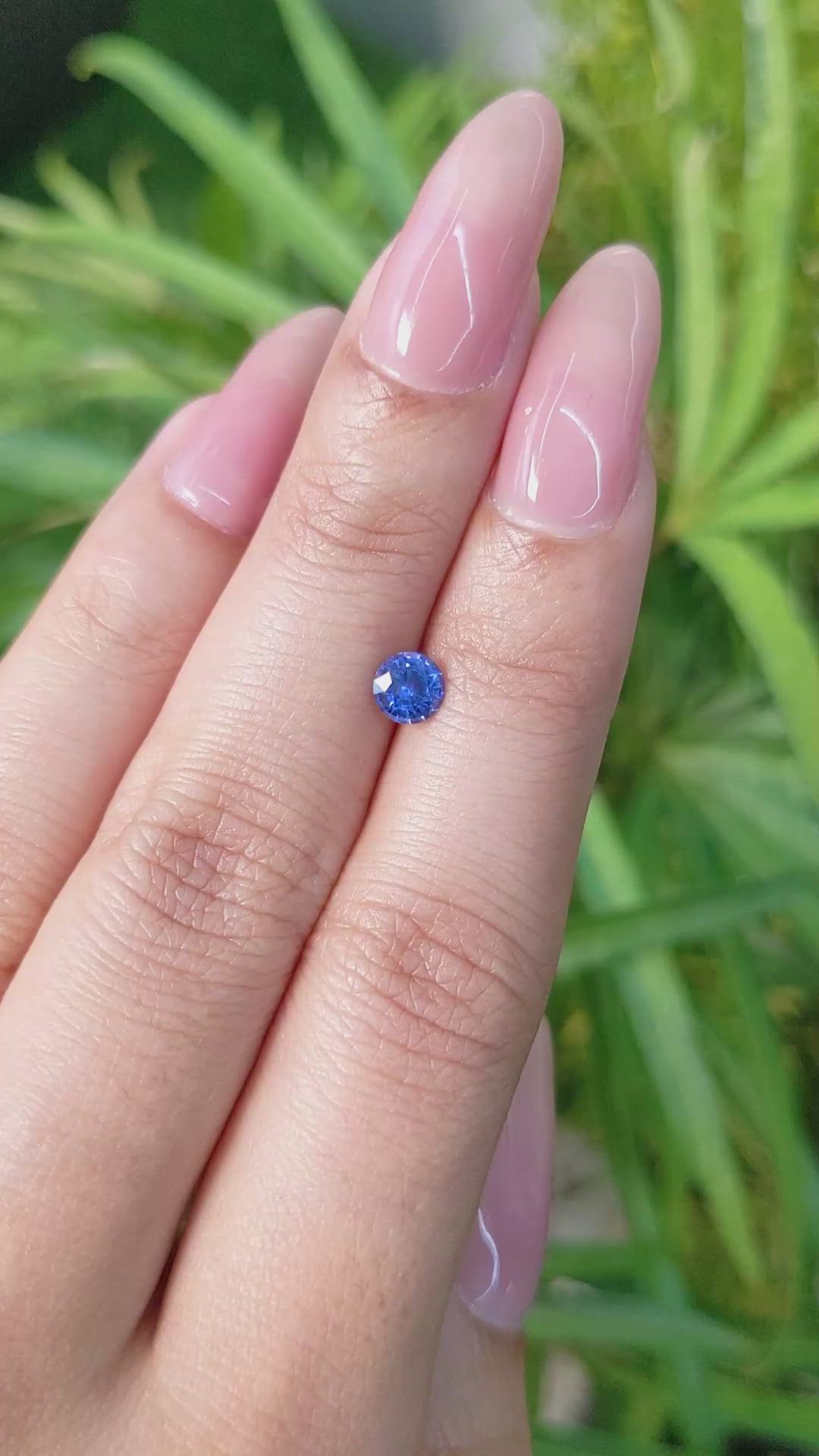 0.56 Ct. Blue Sapphire from Ceylon (Sri Lanka) Size Video