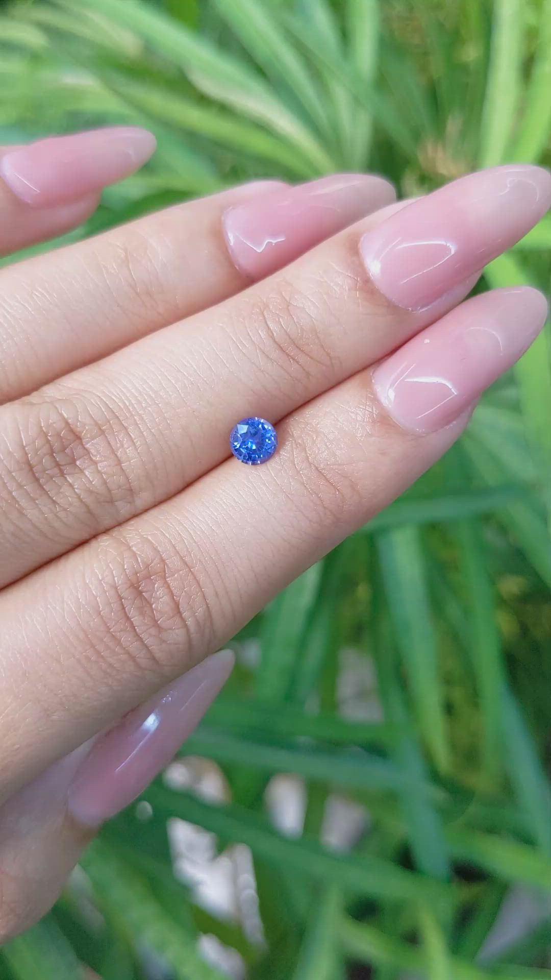 0.56 Ct. Blue Sapphire from Ceylon (Sri Lanka) Size Video
