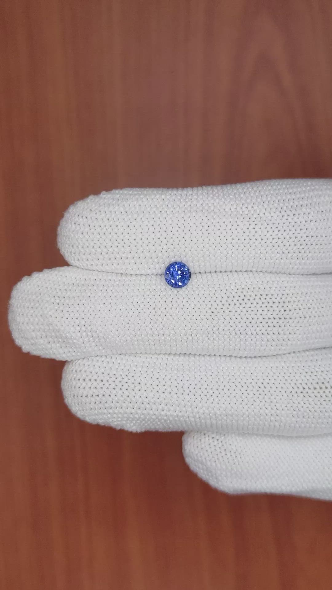 0.56 Ct. Blue Sapphire from Ceylon (Sri Lanka) Size Video