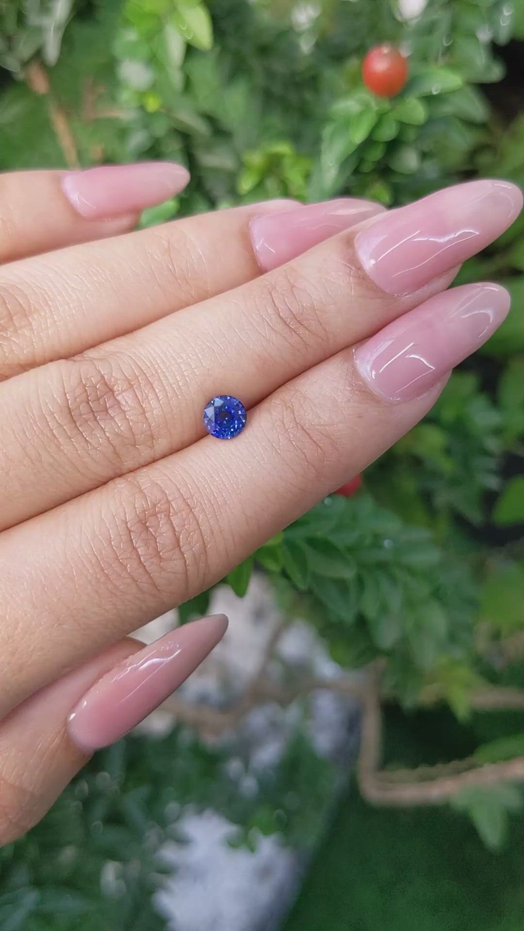 0.81 Ct. Blue Sapphire from Ceylon (Sri Lanka) Size Video