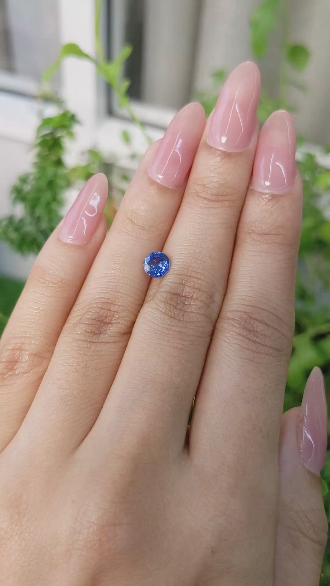0.88 Ct. Blue Sapphire from Ceylon (Sri Lanka) Size Video