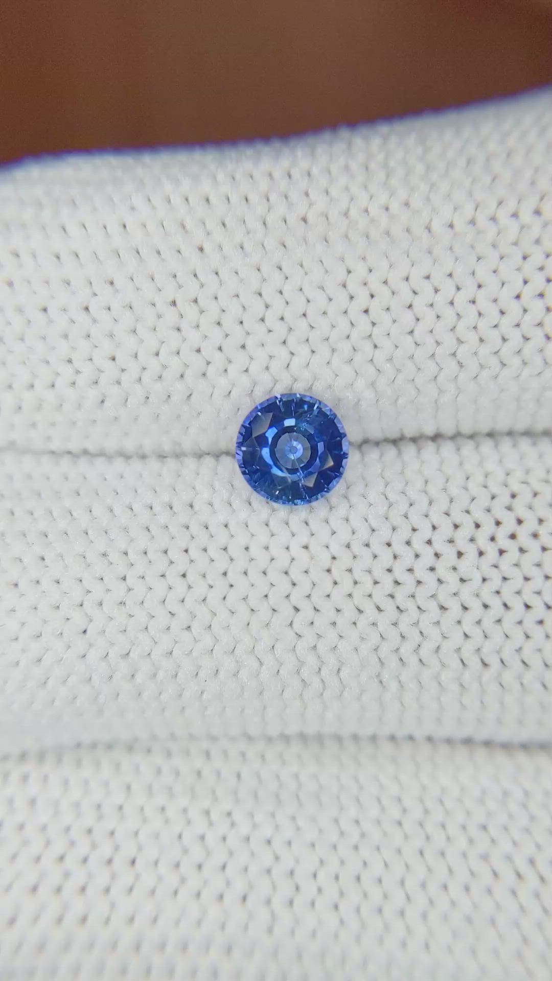 0.88 Ct. Blue Sapphire from Ceylon (Sri Lanka) Size Video