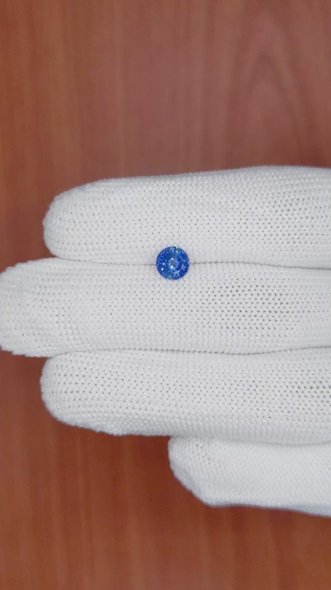 0.88 Ct. Blue Sapphire from Ceylon (Sri Lanka) Size Video