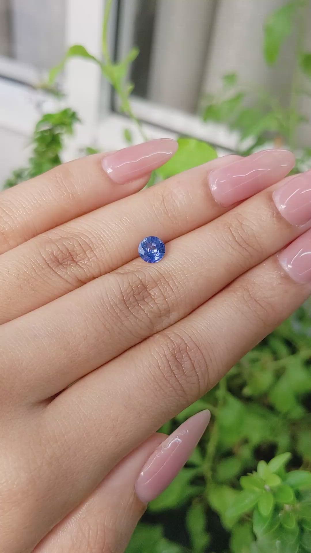 0.88 Ct. Blue Sapphire from Ceylon (Sri Lanka) Size Video