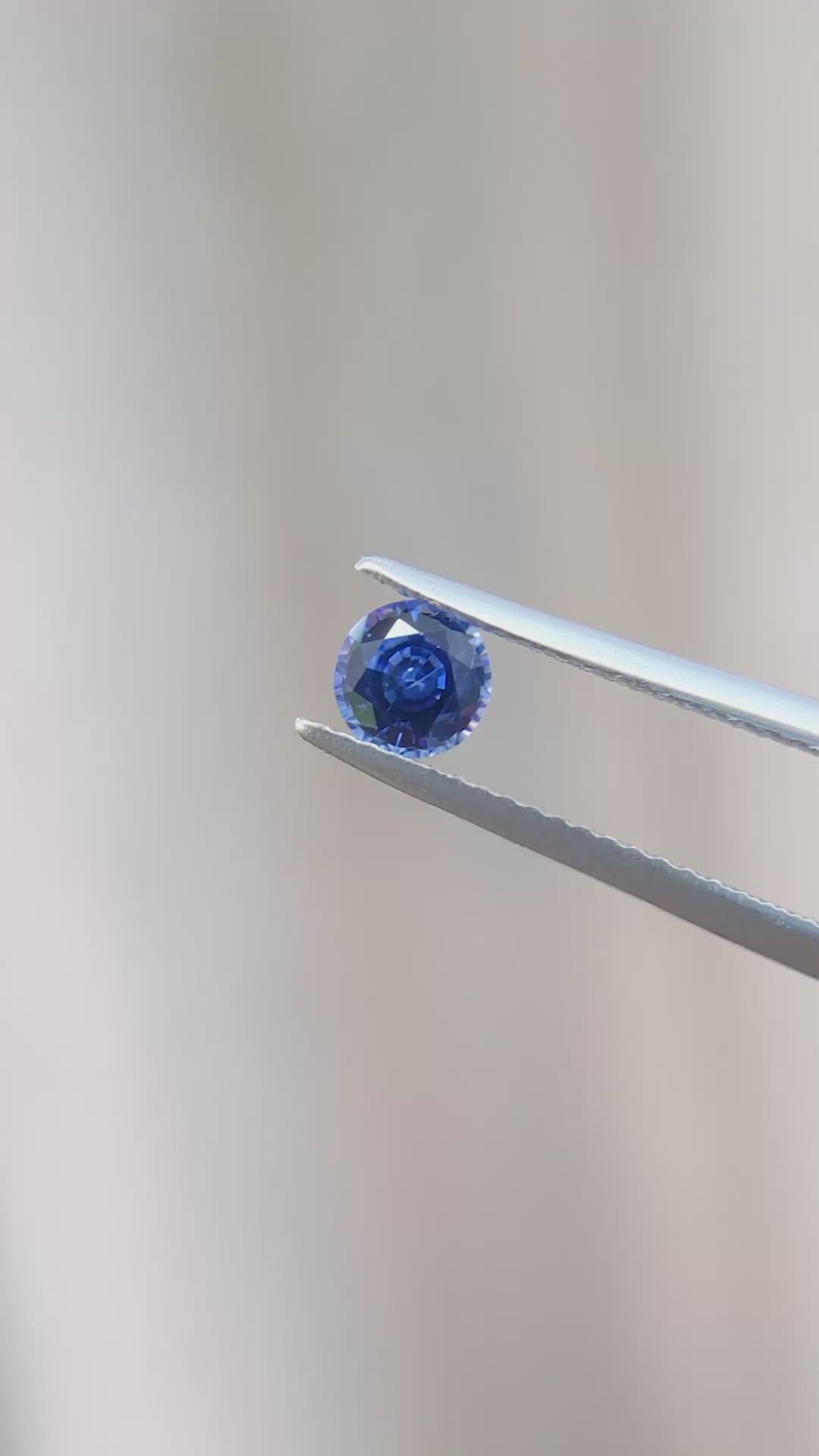 0.85 Ct. Blue Sapphire from Ceylon (Sri Lanka) Size Video