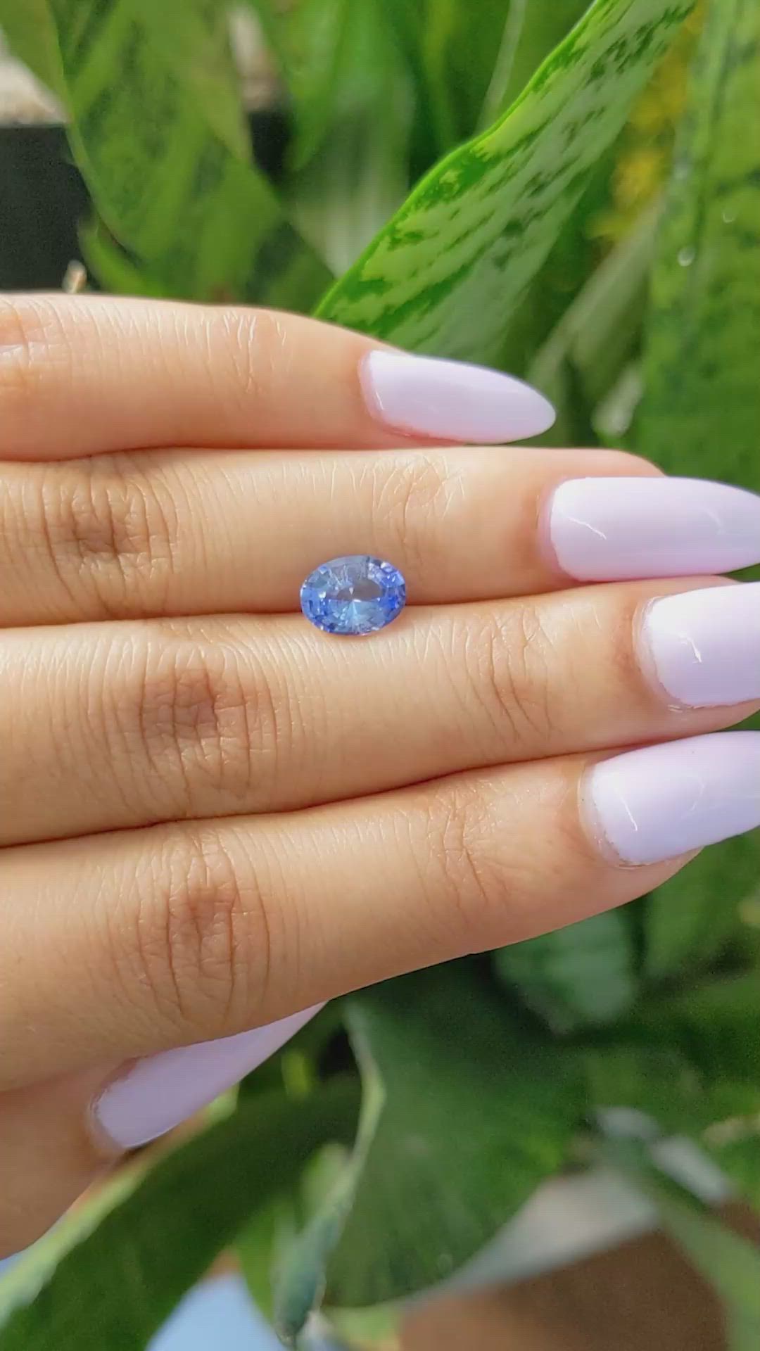 1.60 Ct. Blue Sapphire from Ceylon (Sri Lanka) Size Video