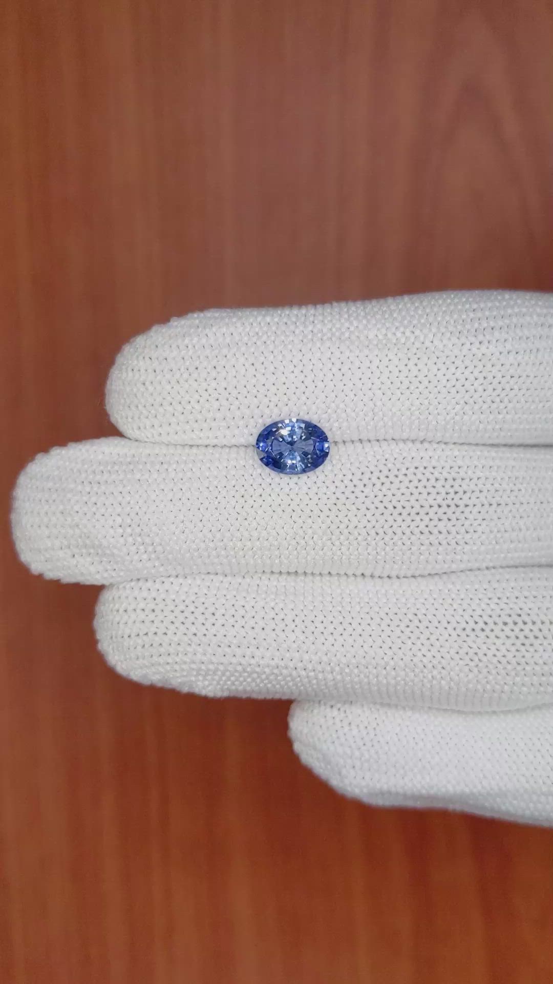1.60 Ct. Blue Sapphire from Ceylon (Sri Lanka) Size Video