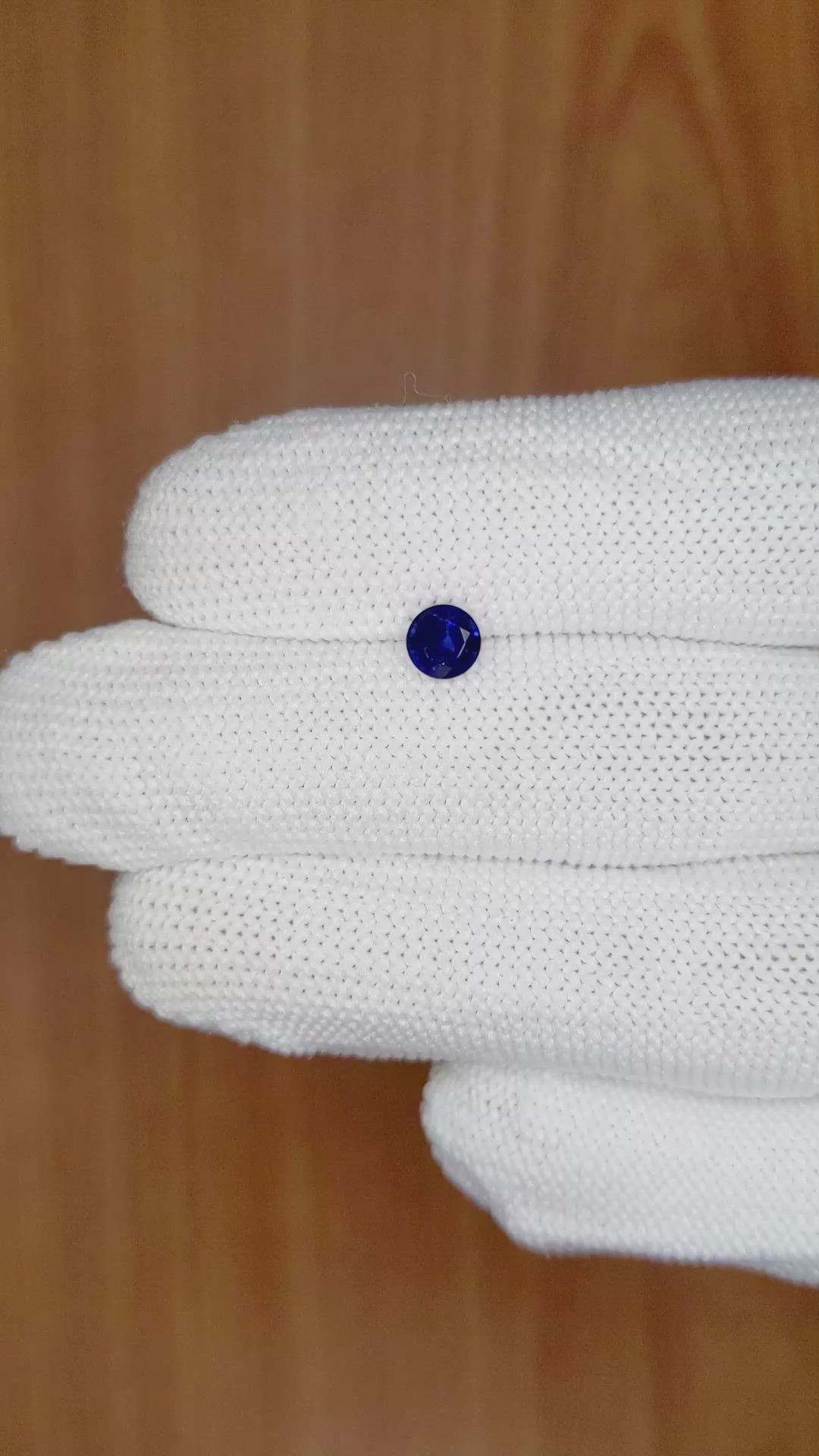 0.63 Ct. Blue Sapphire from Ceylon (Sri Lanka) Size Video