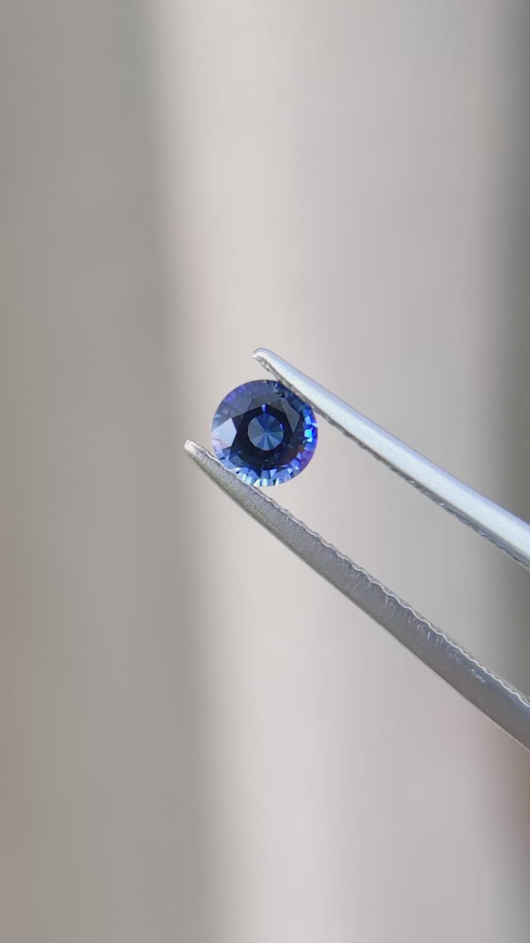 0.56 Ct. Blue Sapphire from Ceylon (Sri Lanka) Size Video