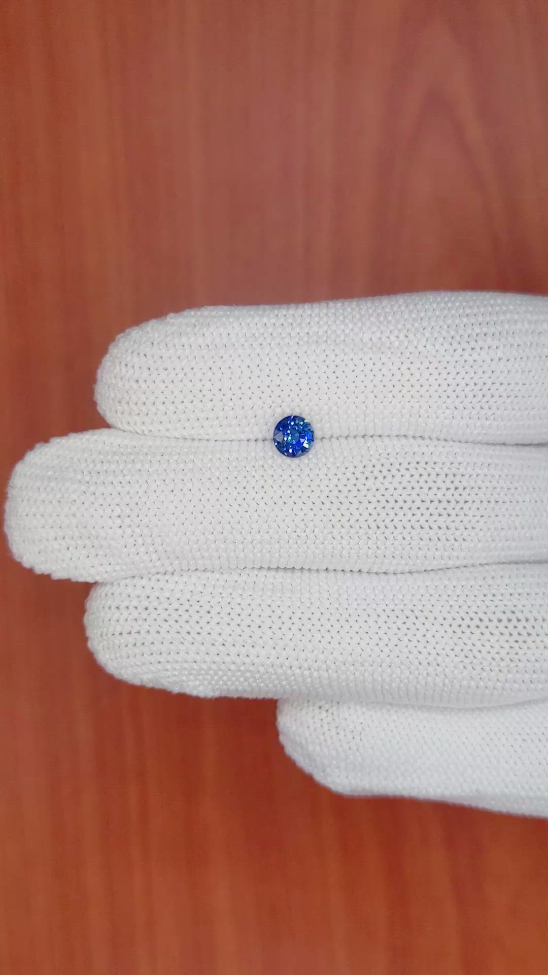 0.56 Ct. Blue Sapphire from Ceylon (Sri Lanka) Size Video