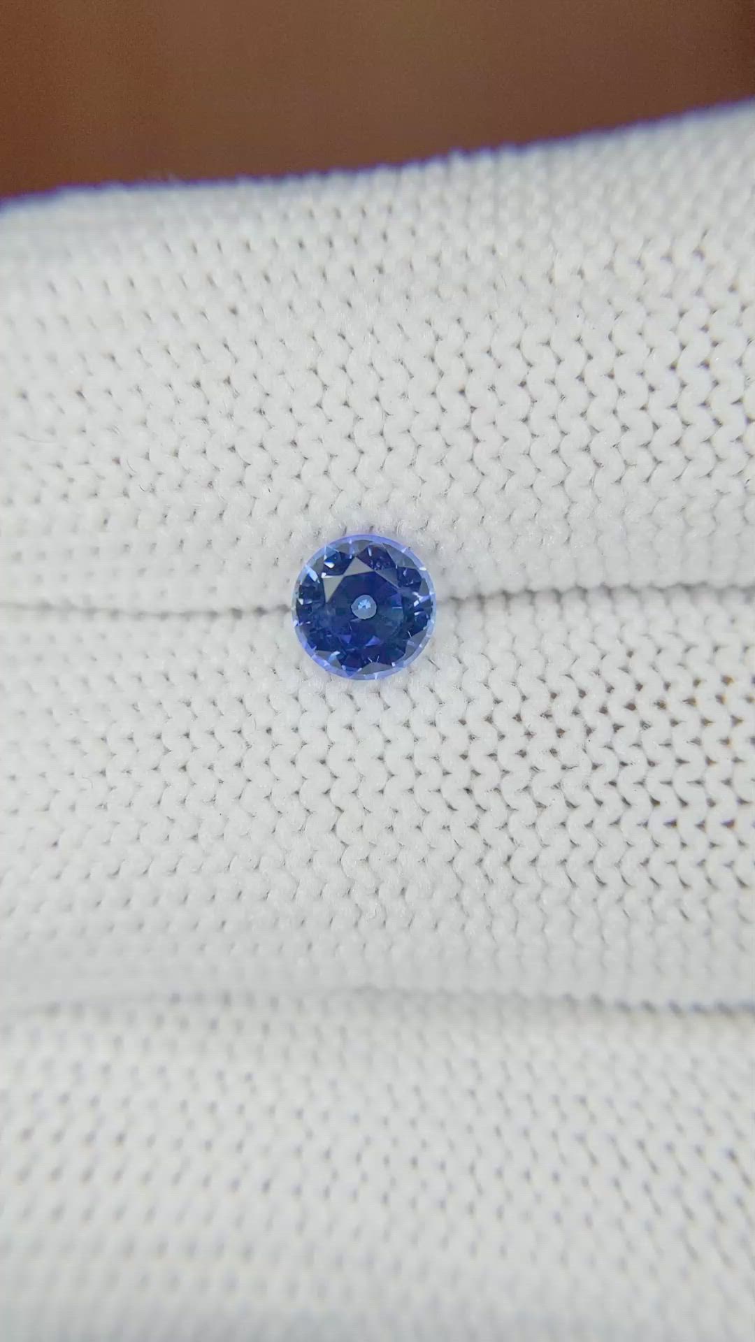 0.88 Ct. Blue Sapphire from Ceylon (Sri Lanka) Size Video