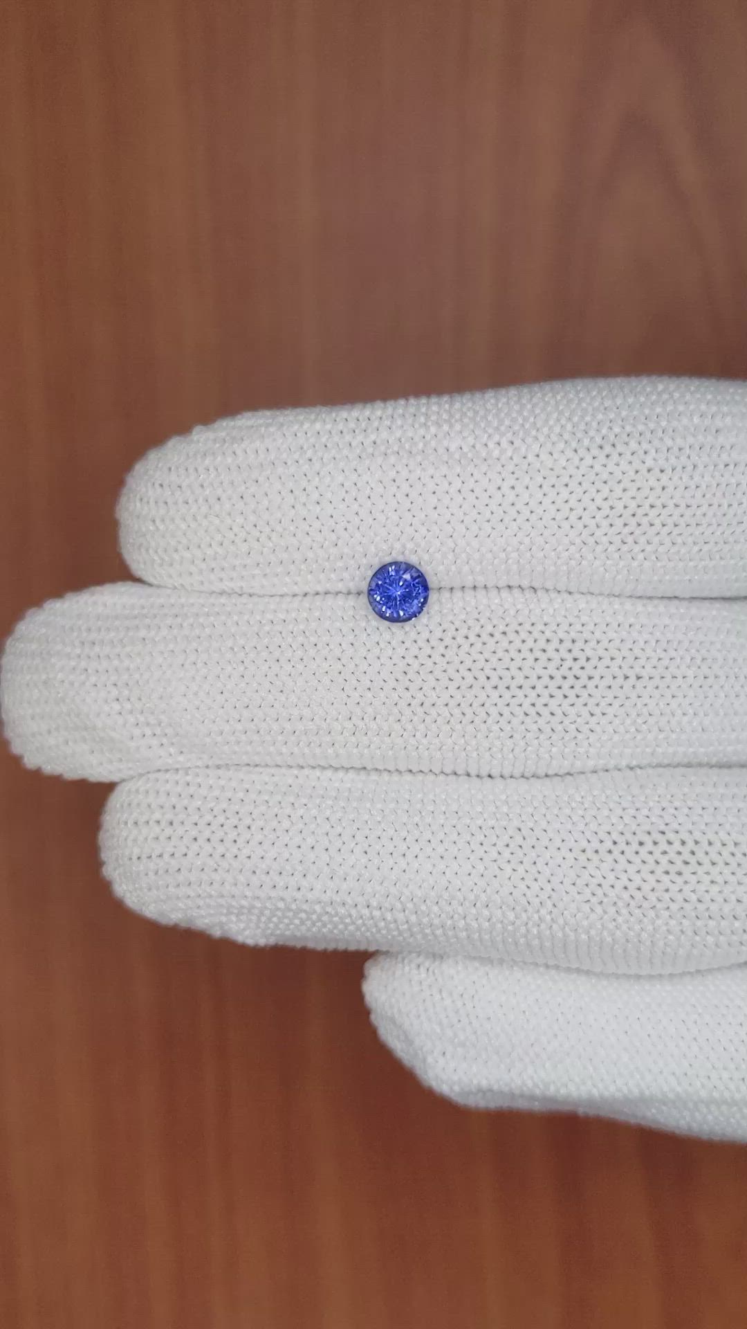 0.78 Ct. Blue Sapphire from Ceylon (Sri Lanka) Size Video