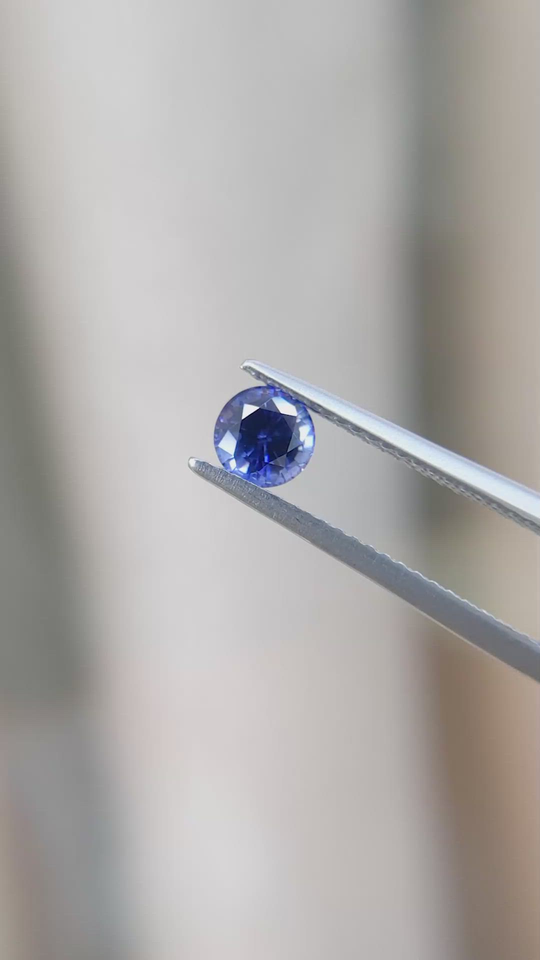 0.78 Ct. Blue Sapphire from Ceylon (Sri Lanka) Size Video