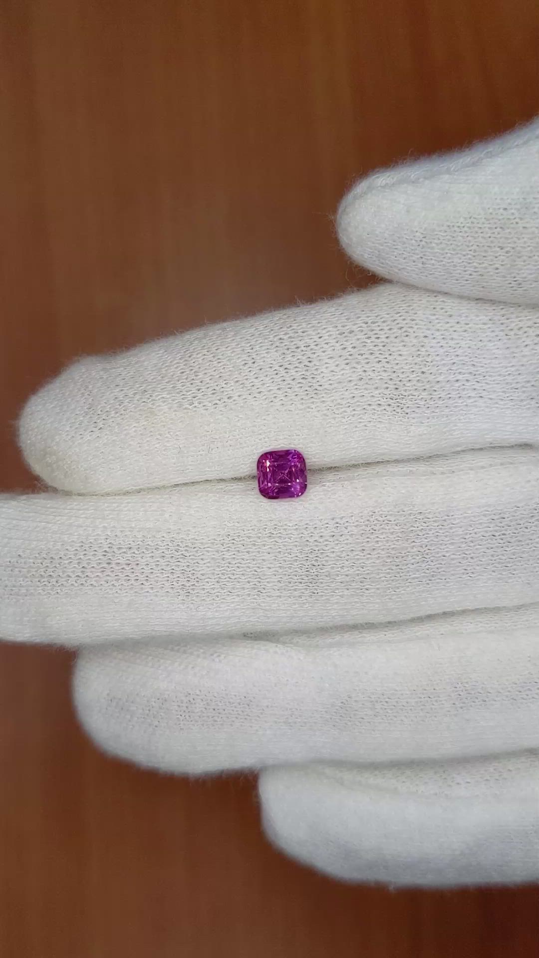 0.76 Ct. Pinkish Purple Sapphire from Ceylon (Sri Lanka) Size Video