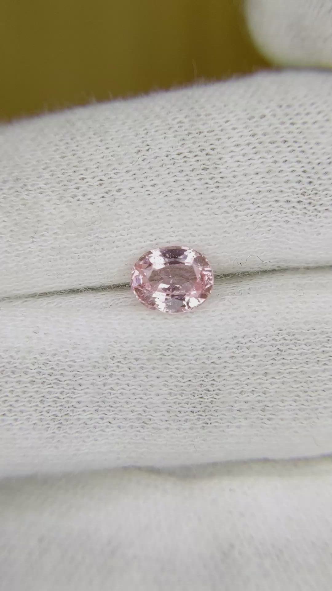 1.20 Ct. Peach Sapphire from Ceylon (Sri Lanka) Size Video