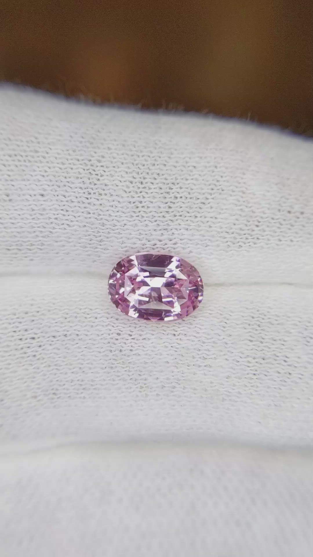 2.28 Ct. Purplish Pink Sapphire from Ceylon (Sri Lanka) Size Video