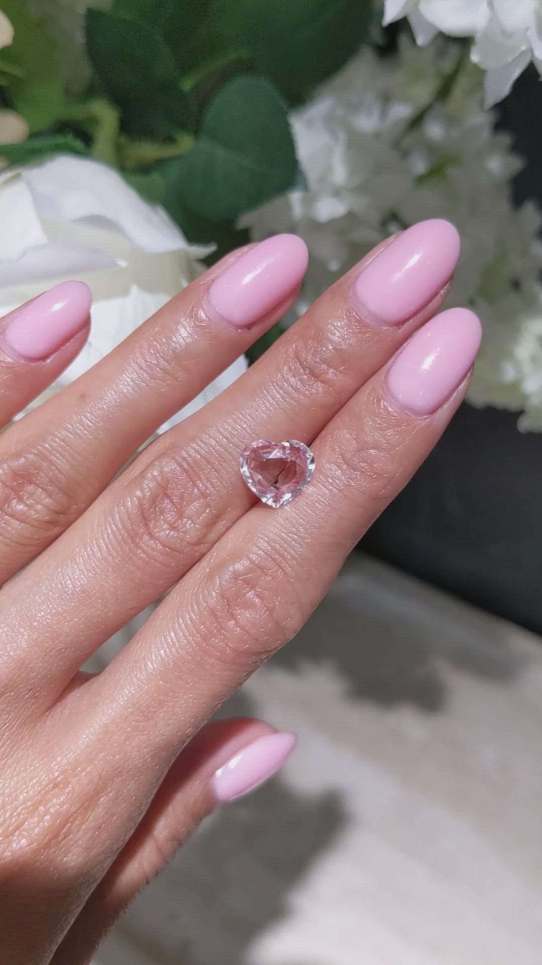 3.51 Ct. Peach Sapphire from Ceylon (Sri Lanka) Size Video