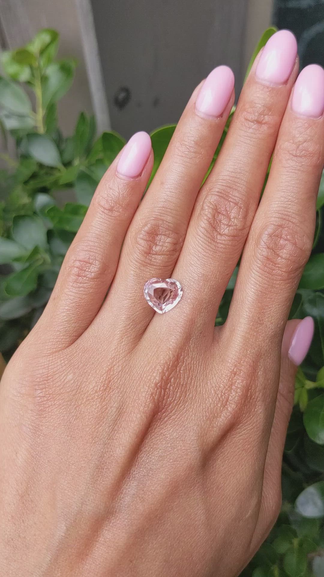 3.51 Ct. Peach Sapphire from Ceylon (Sri Lanka) Size Video
