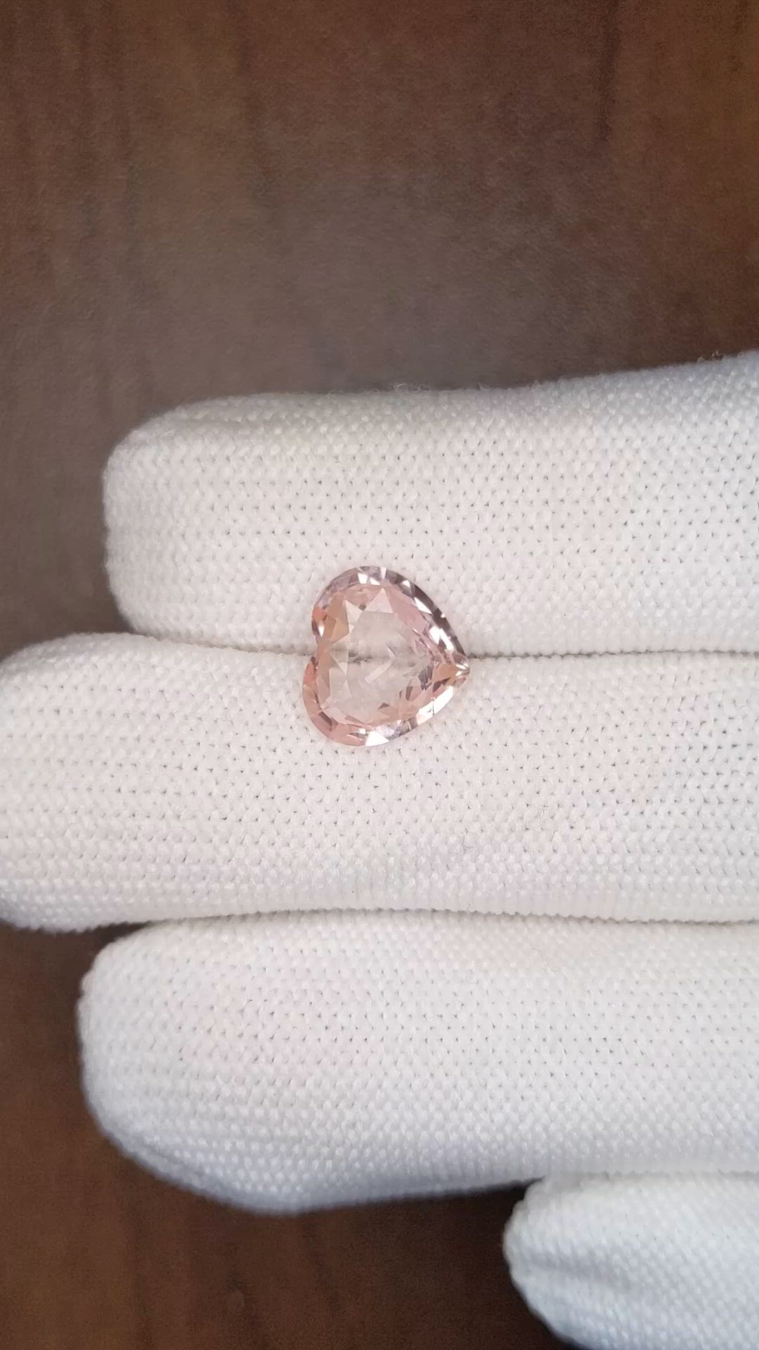 3.51 Ct. Peach Sapphire from Ceylon (Sri Lanka) Size Video