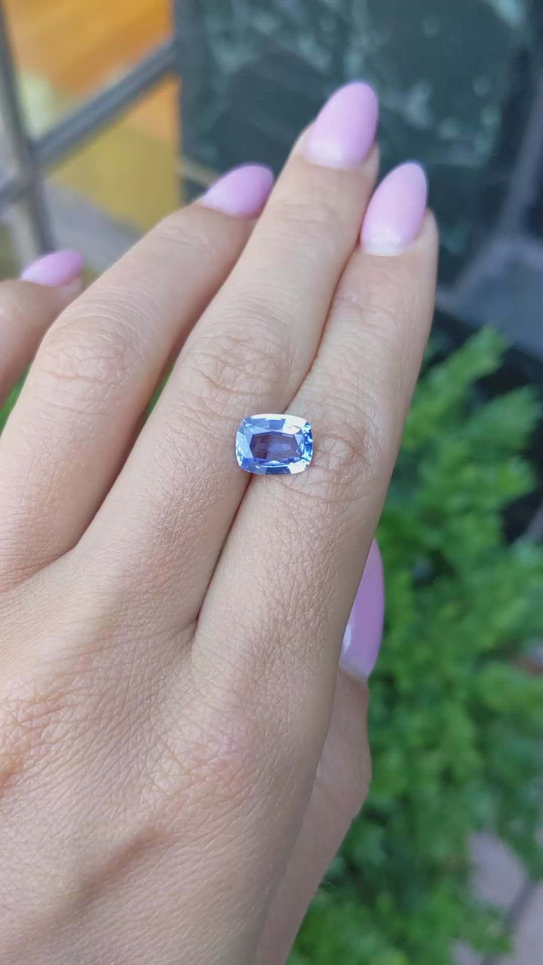 2.51 Ct. Blue Sapphire from Ceylon (Sri Lanka) Size Video