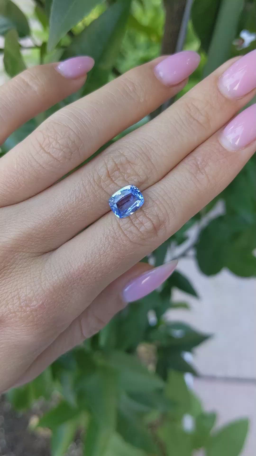 2.51 Ct. Blue Sapphire from Ceylon (Sri Lanka) Size Video