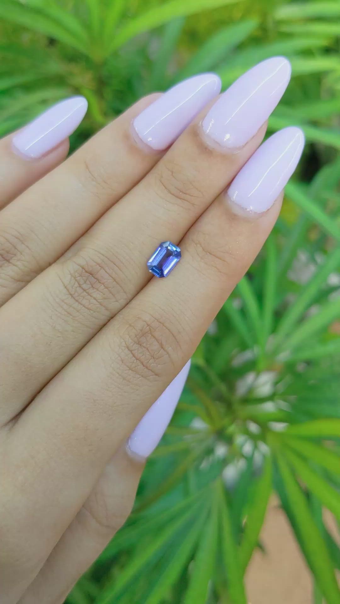 0.85 Ct. Blue Sapphire from Ceylon (Sri Lanka) Size Video