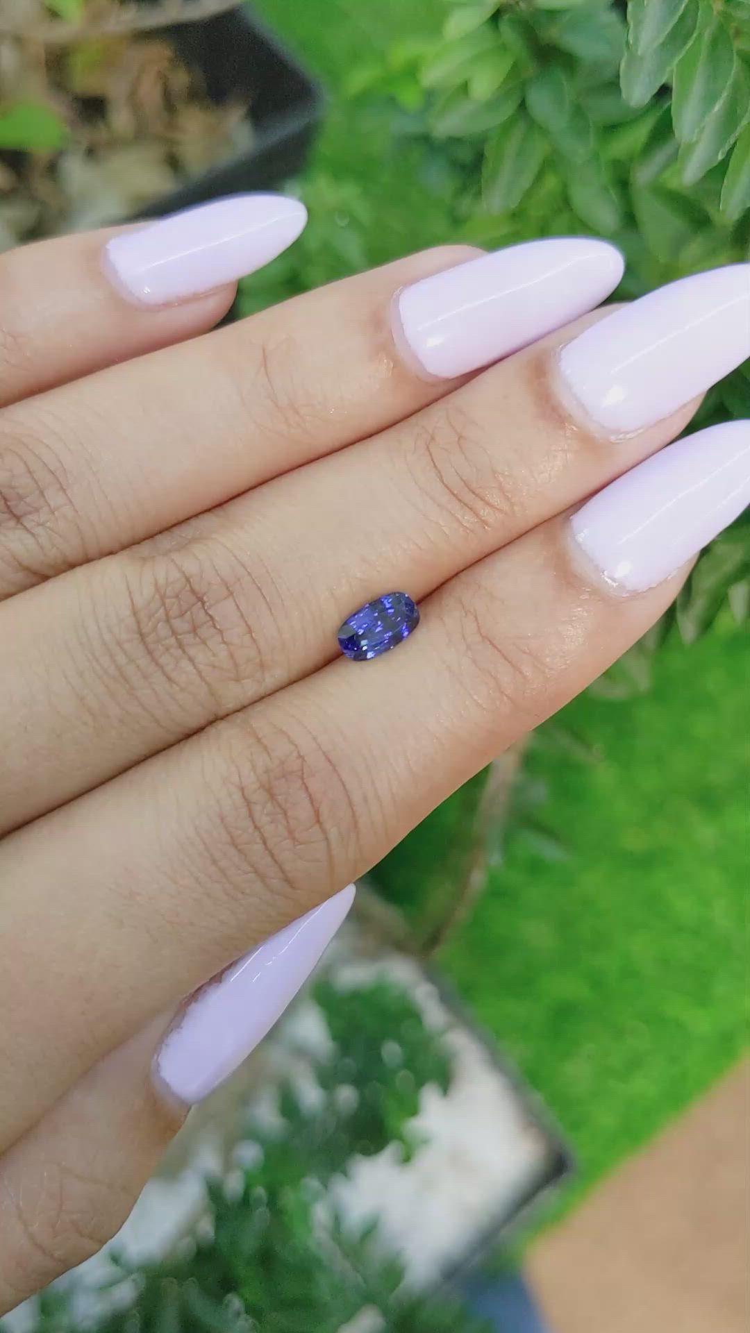 0.87 Ct. Blue Sapphire from Ceylon (Sri Lanka) Size Video