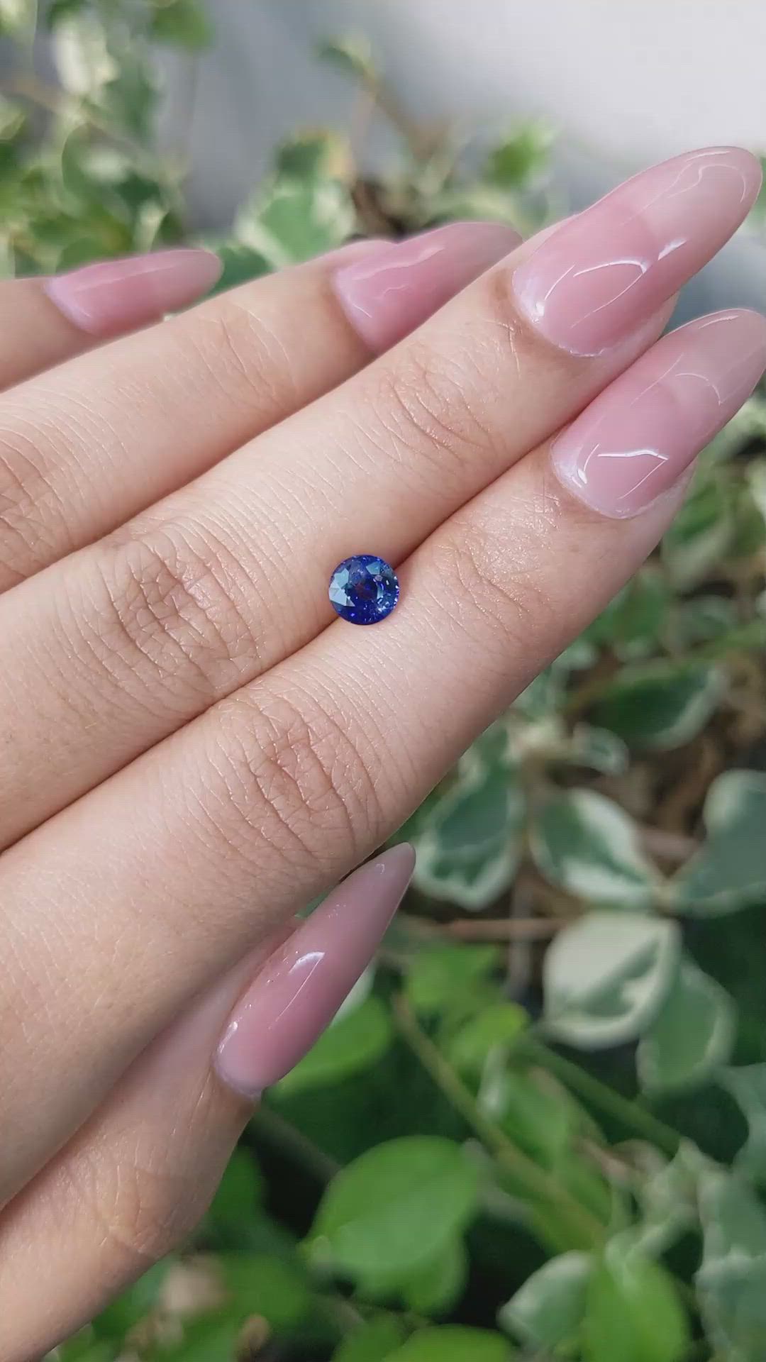 0.88 Ct. Blue Sapphire from Ceylon (Sri Lanka) Size Video