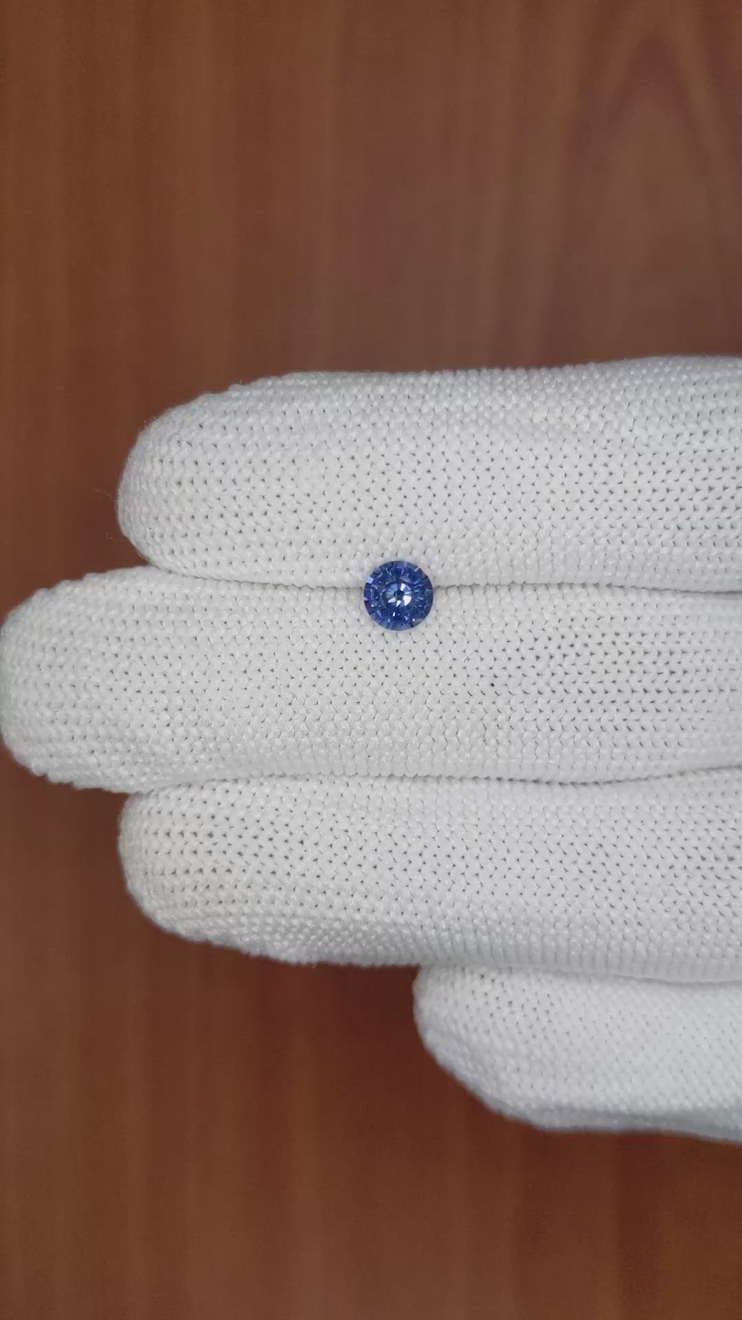 0.62 Ct. Blue Sapphire from Ceylon (Sri Lanka) Size Video