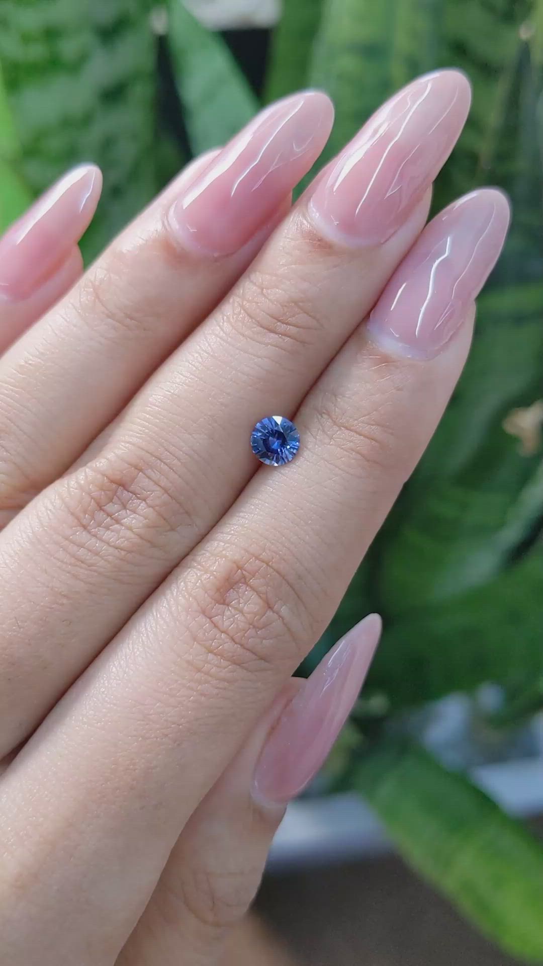 0.62 Ct. Blue Sapphire from Ceylon (Sri Lanka) Size Video