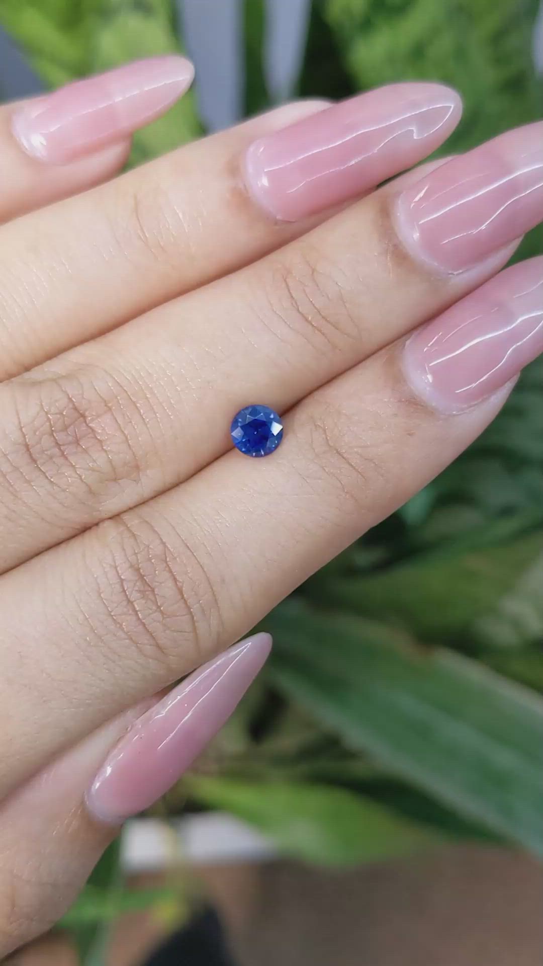 0.56 Ct. Blue Sapphire from Ceylon (Sri Lanka) Size Video