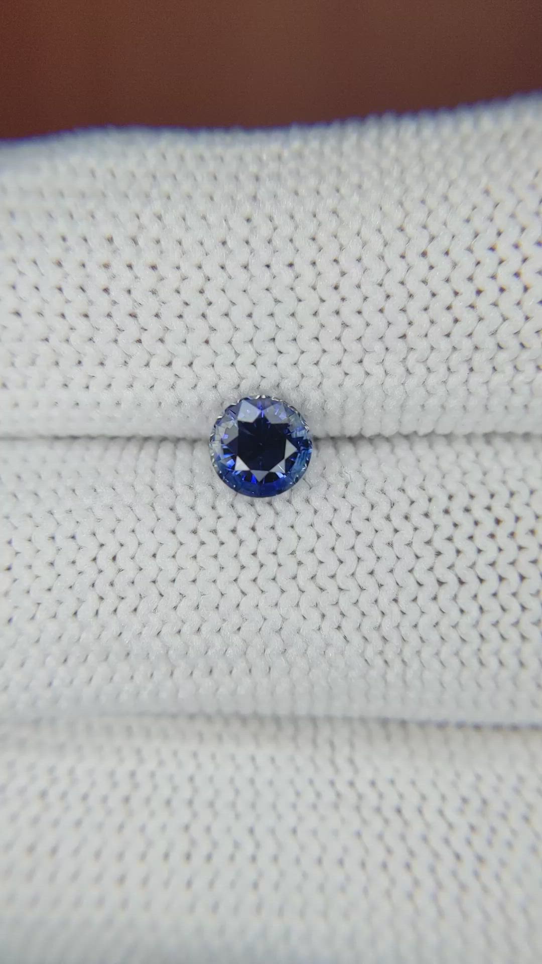 0.79 Ct. Blue Sapphire from Ceylon (Sri Lanka) Size Video