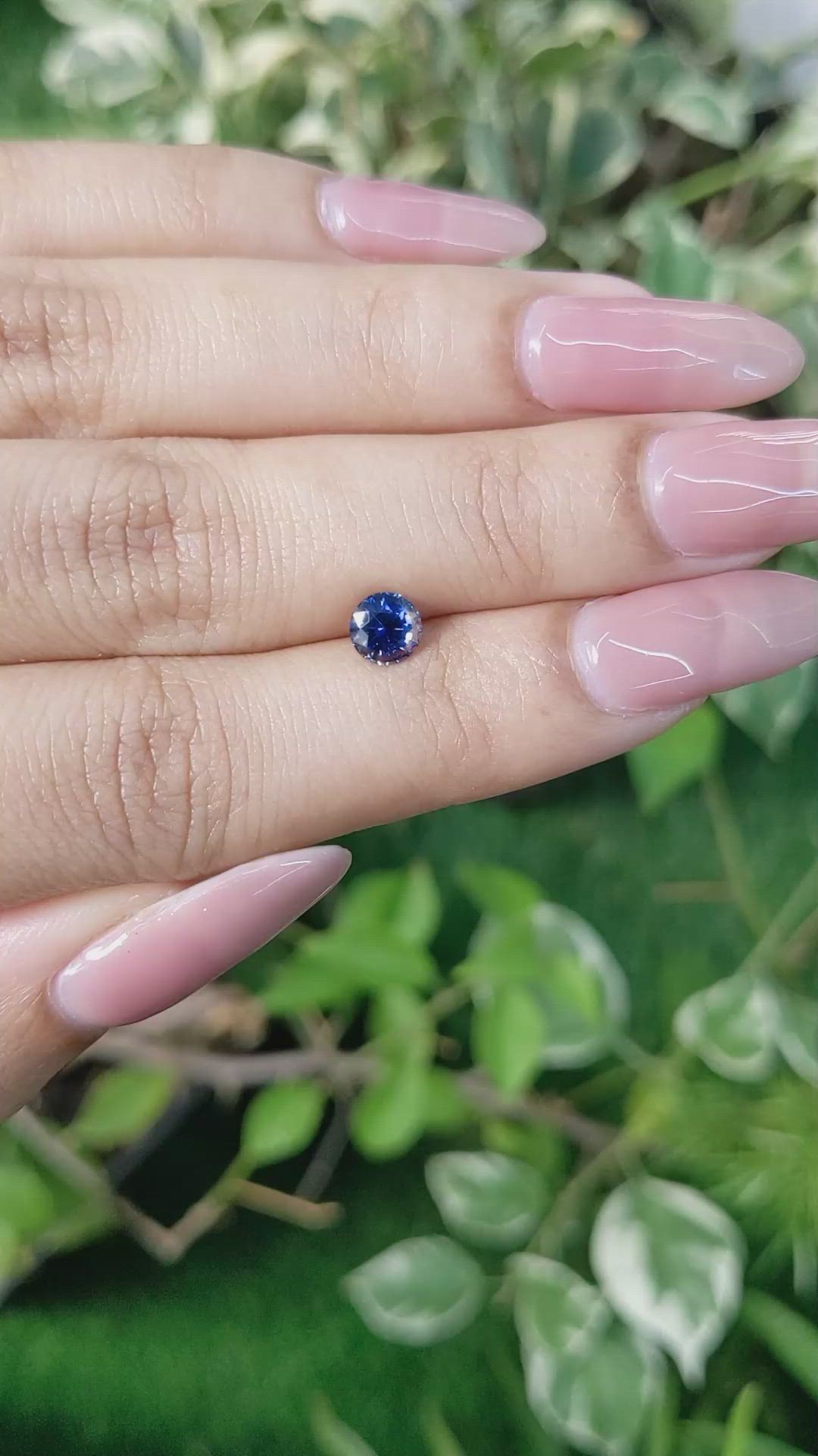 0.79 Ct. Blue Sapphire from Ceylon (Sri Lanka) Size Video