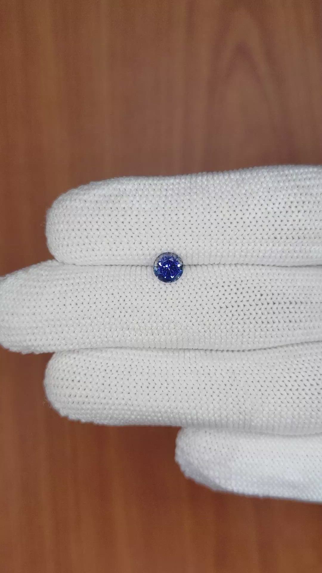 0.79 Ct. Blue Sapphire from Ceylon (Sri Lanka) Size Video