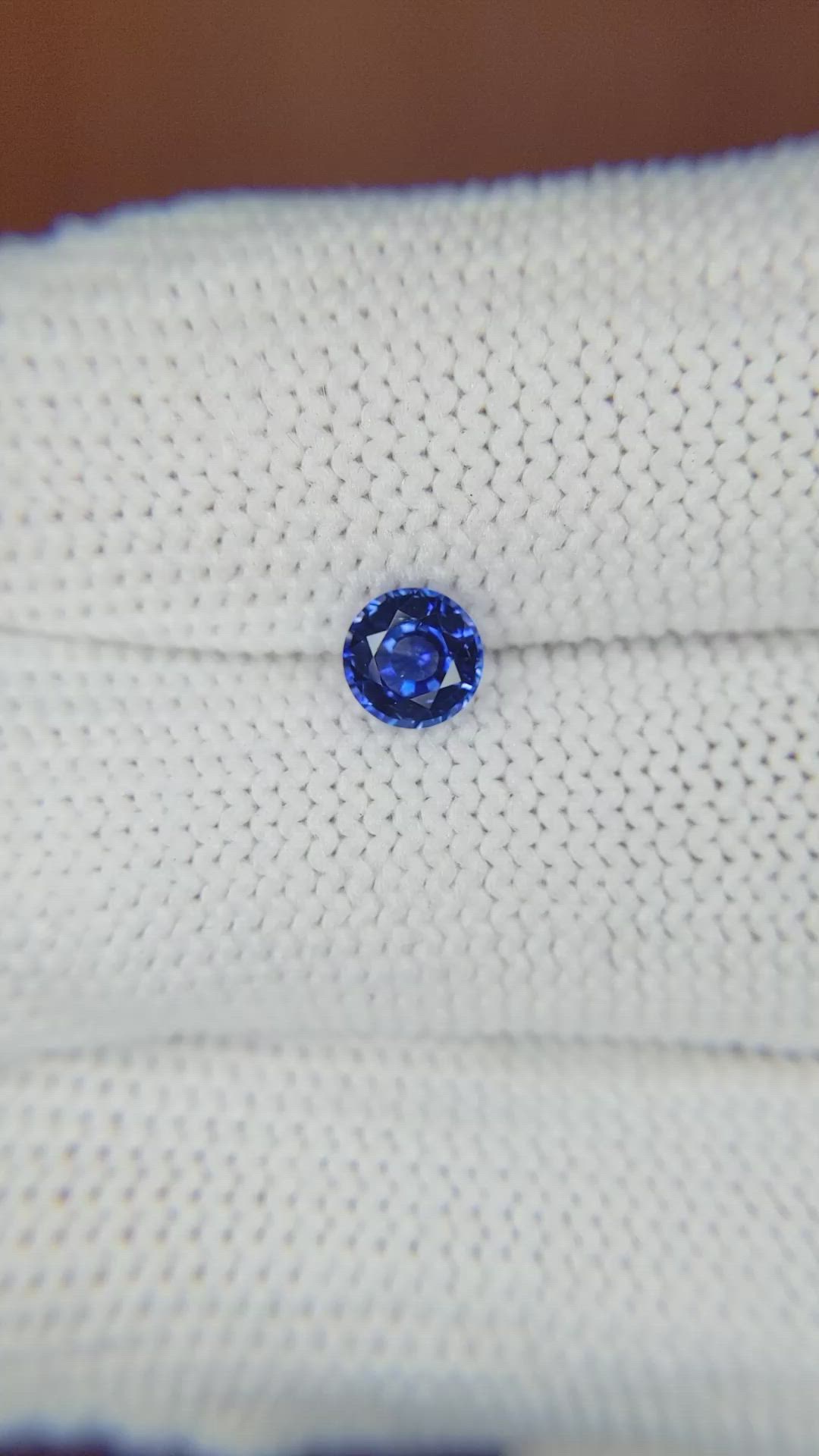 0.62 Ct. Blue Sapphire from Ceylon (Sri Lanka) Size Video