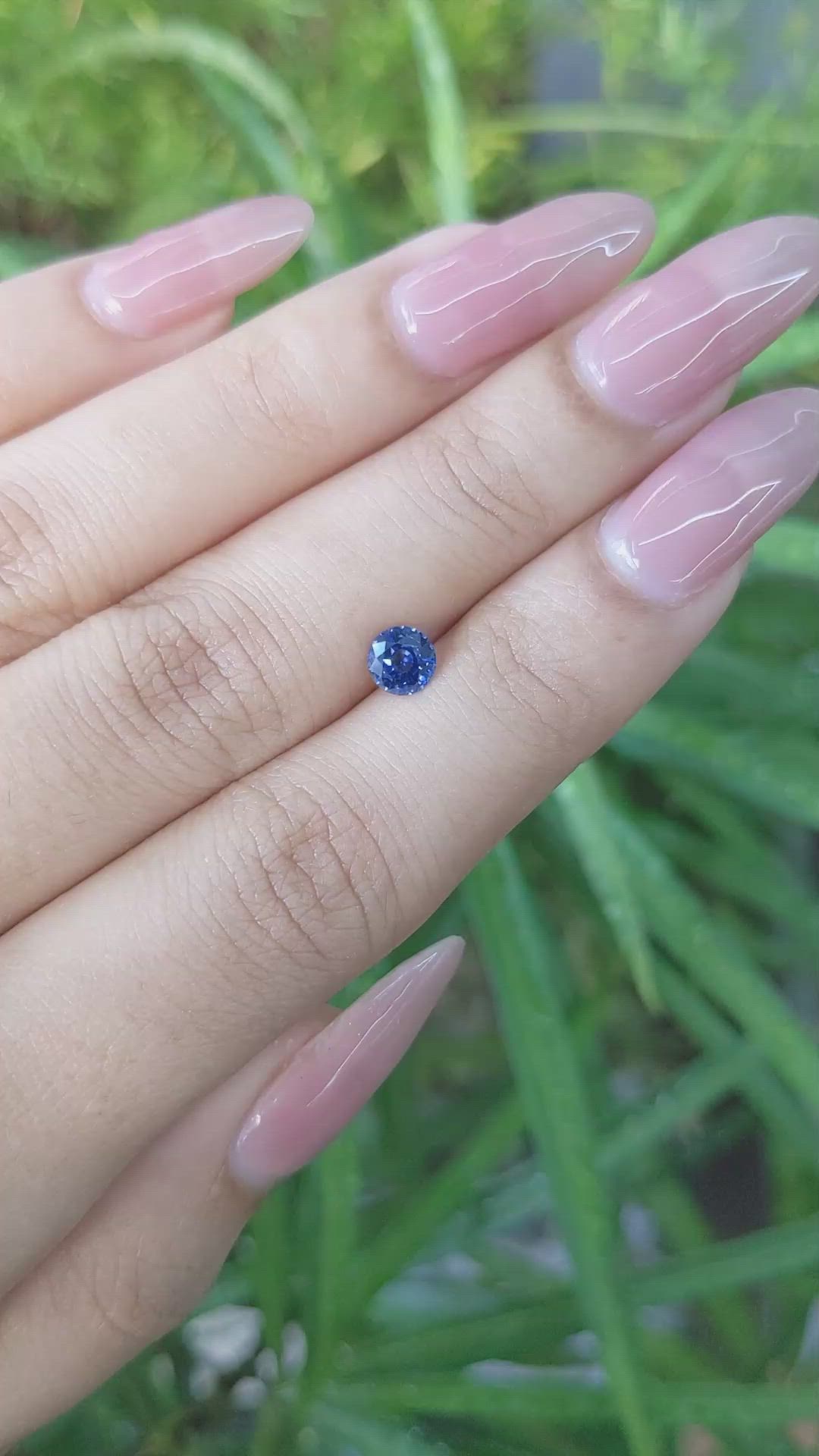 0.62 Ct. Blue Sapphire from Ceylon (Sri Lanka) Size Video