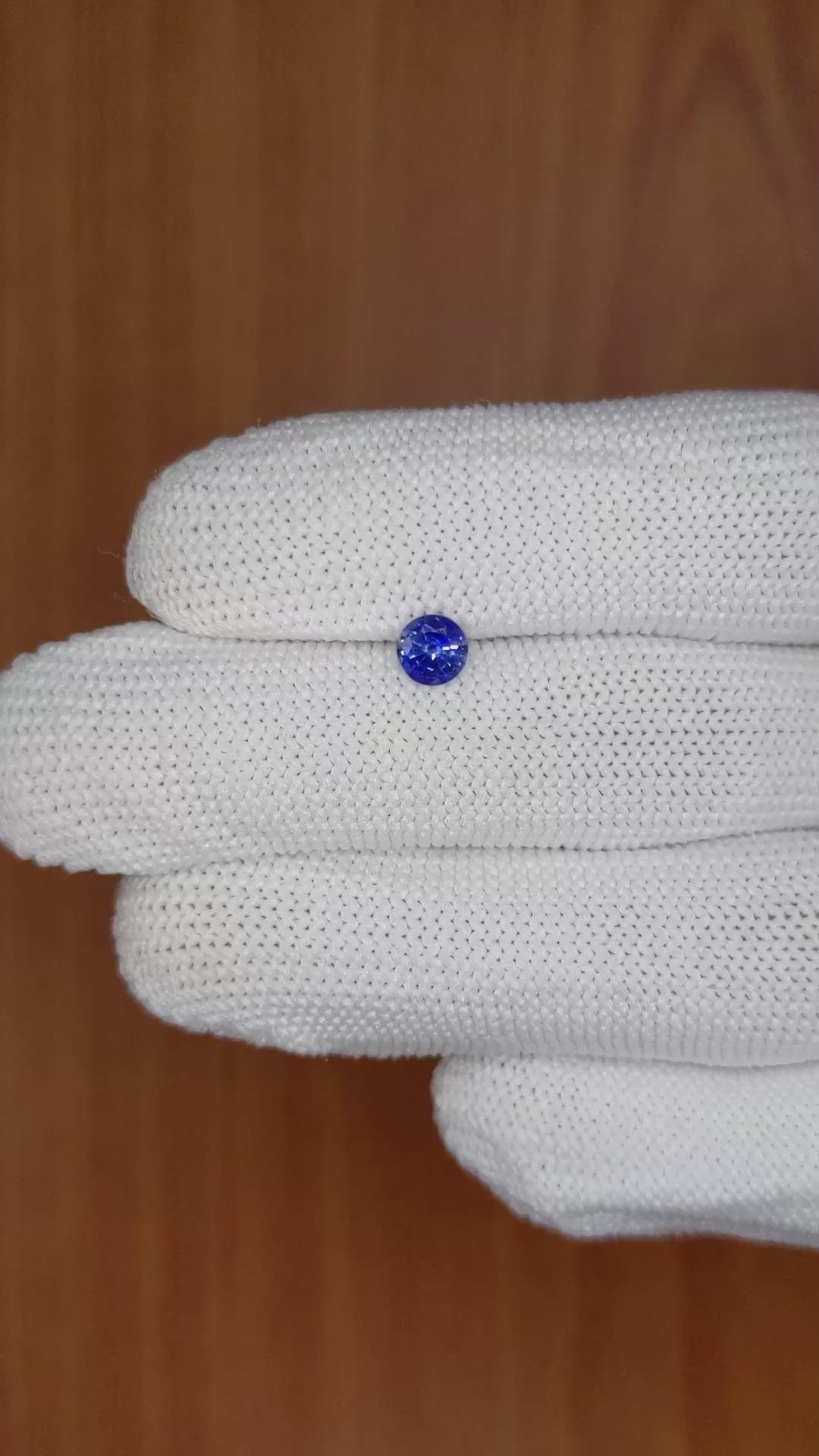 0.63 Ct. Blue Sapphire from Ceylon (Sri Lanka) Size Video