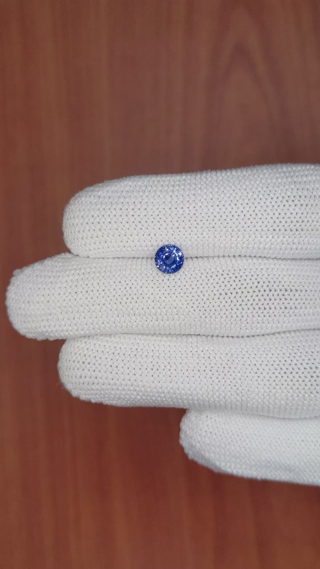 0.78 Ct. Blue Sapphire from Ceylon (Sri Lanka) Size Video