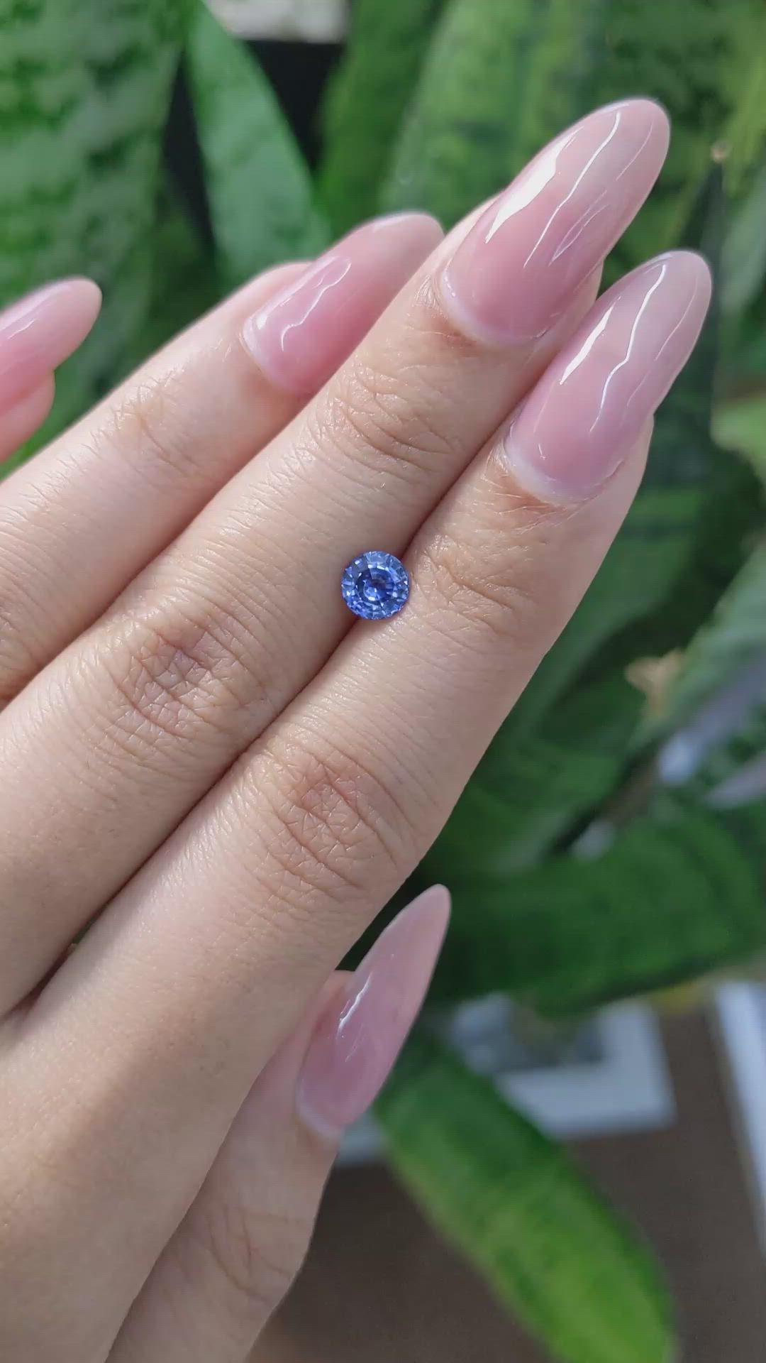 0.78 Ct. Blue Sapphire from Ceylon (Sri Lanka) Size Video