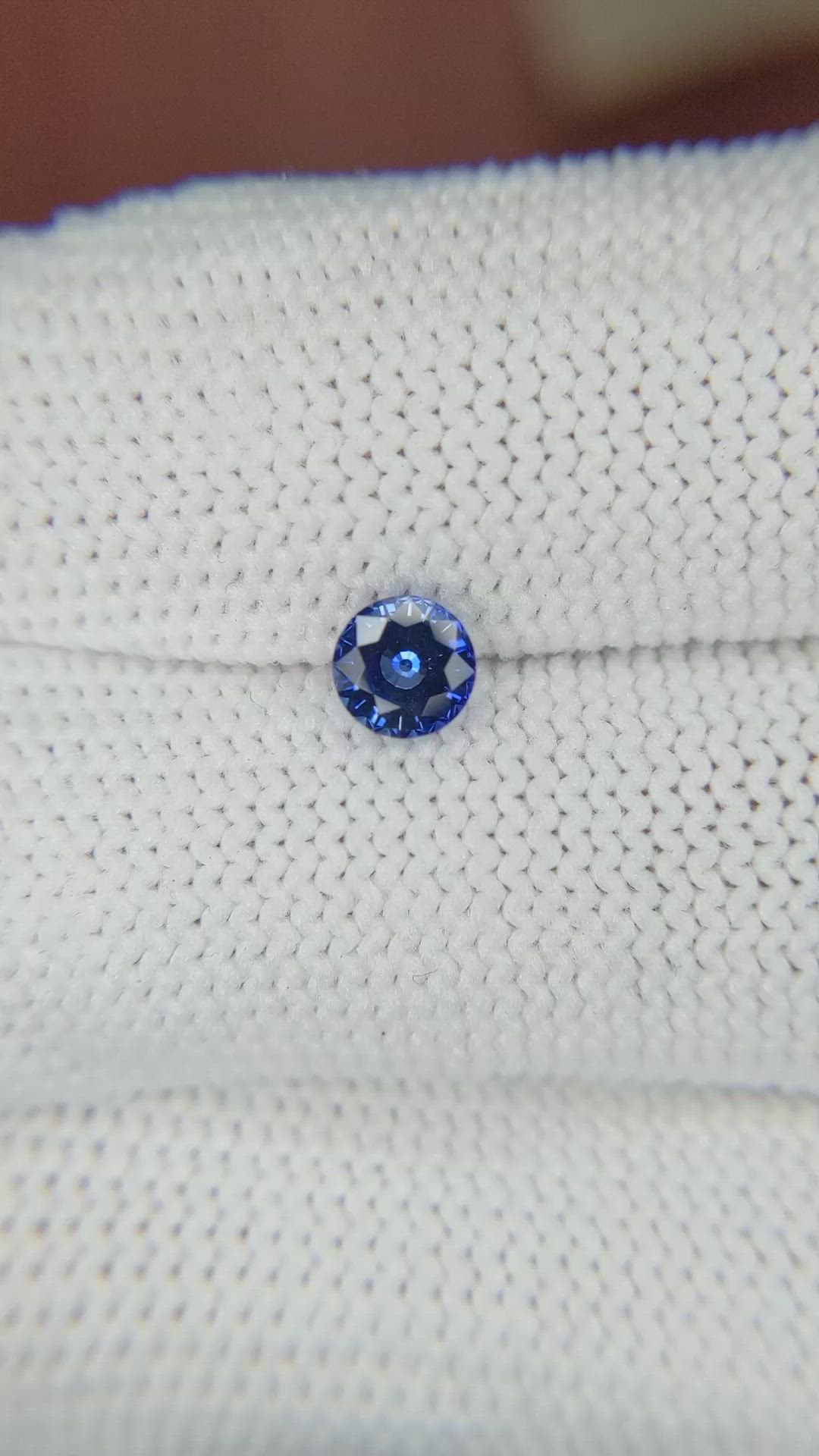 0.57 Ct. Blue Sapphire from Ceylon (Sri Lanka) Size Video