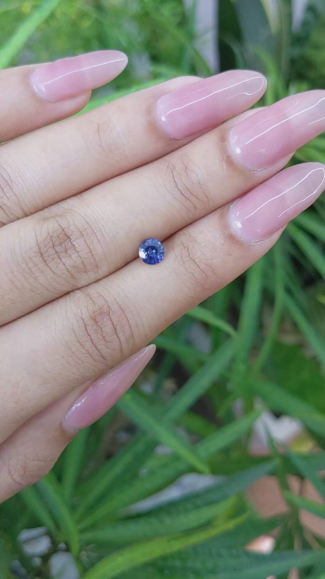 0.57 Ct. Blue Sapphire from Ceylon (Sri Lanka) Size Video