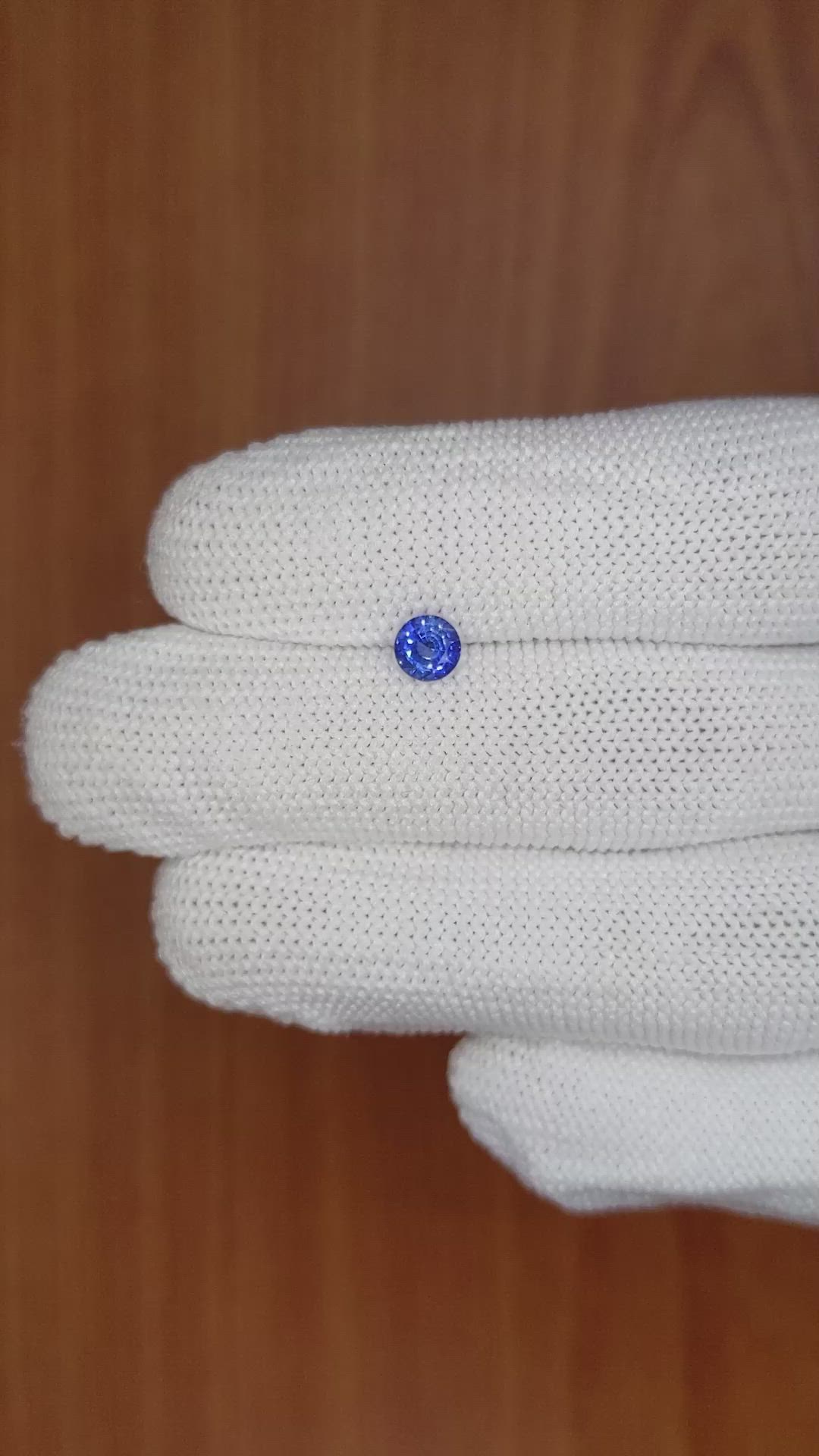 0.57 Ct. Blue Sapphire from Ceylon (Sri Lanka) Size Video