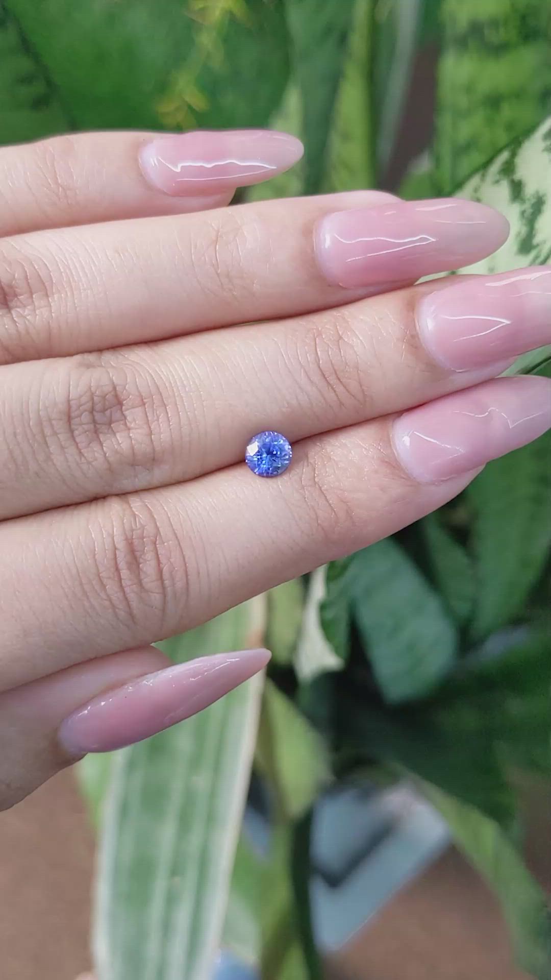 0.78 Ct. Blue Sapphire from Ceylon (Sri Lanka) Size Video