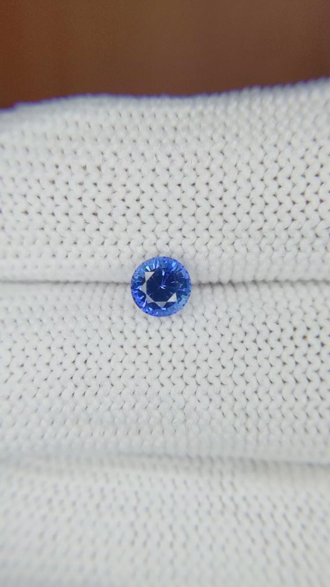 0.78 Ct. Blue Sapphire from Ceylon (Sri Lanka) Size Video