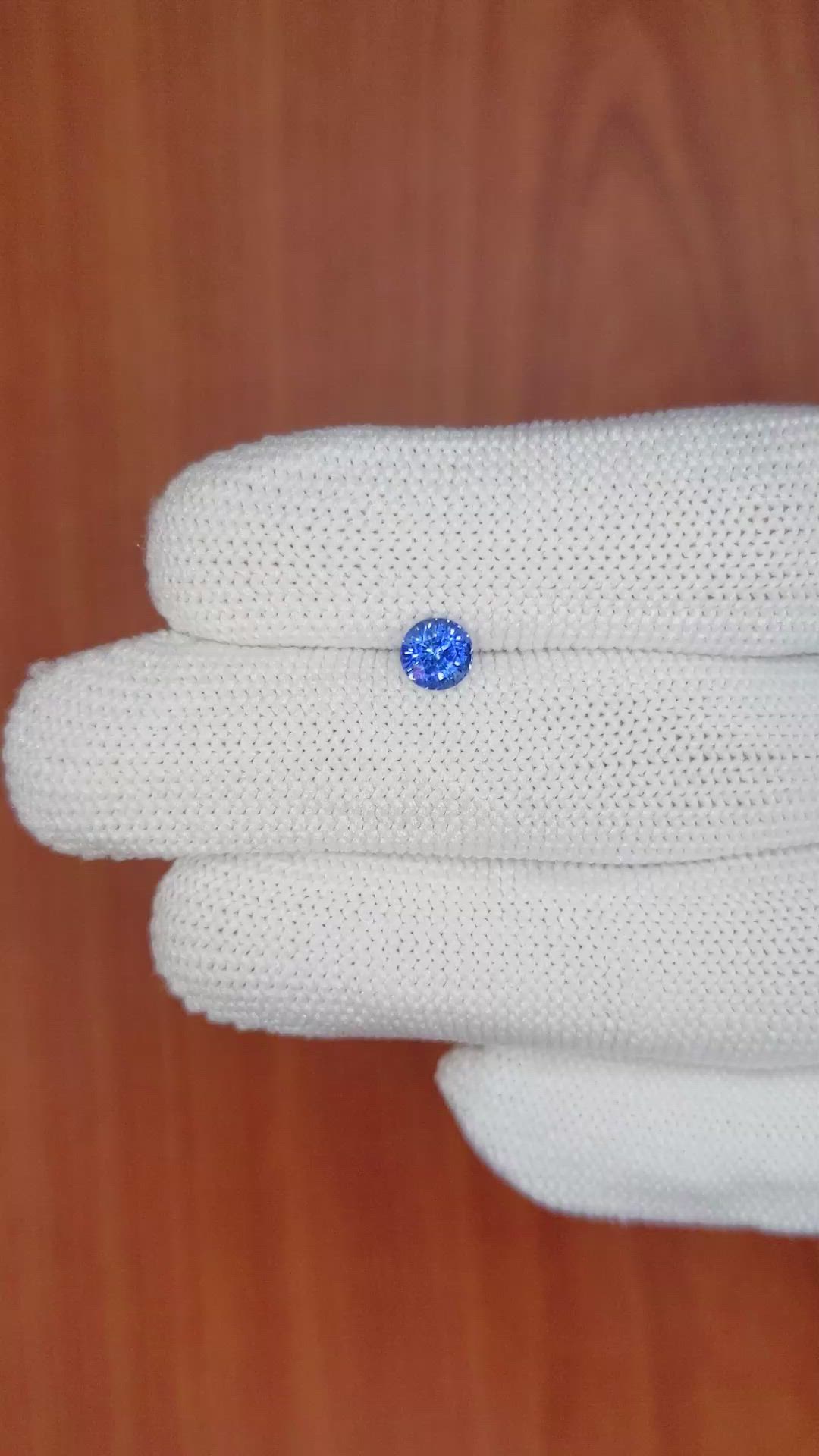 0.78 Ct. Blue Sapphire from Ceylon (Sri Lanka) Size Video
