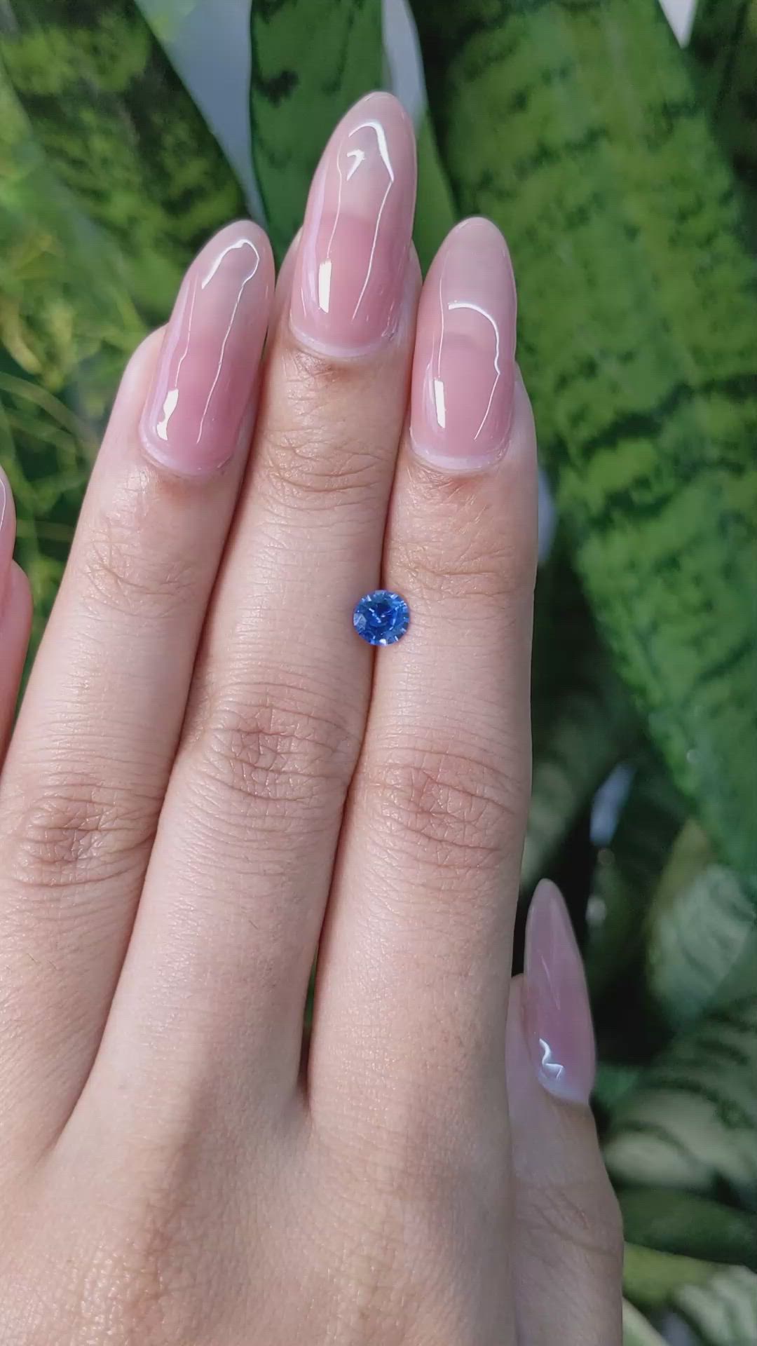 0.53 Ct. Blue Sapphire from Ceylon (Sri Lanka) Size Video
