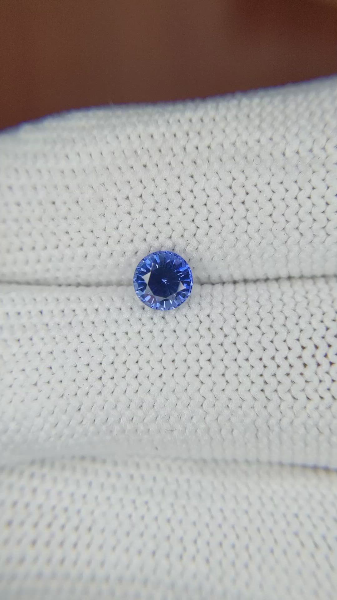 0.66 Ct. Blue Sapphire from Ceylon (Sri Lanka) Size Video