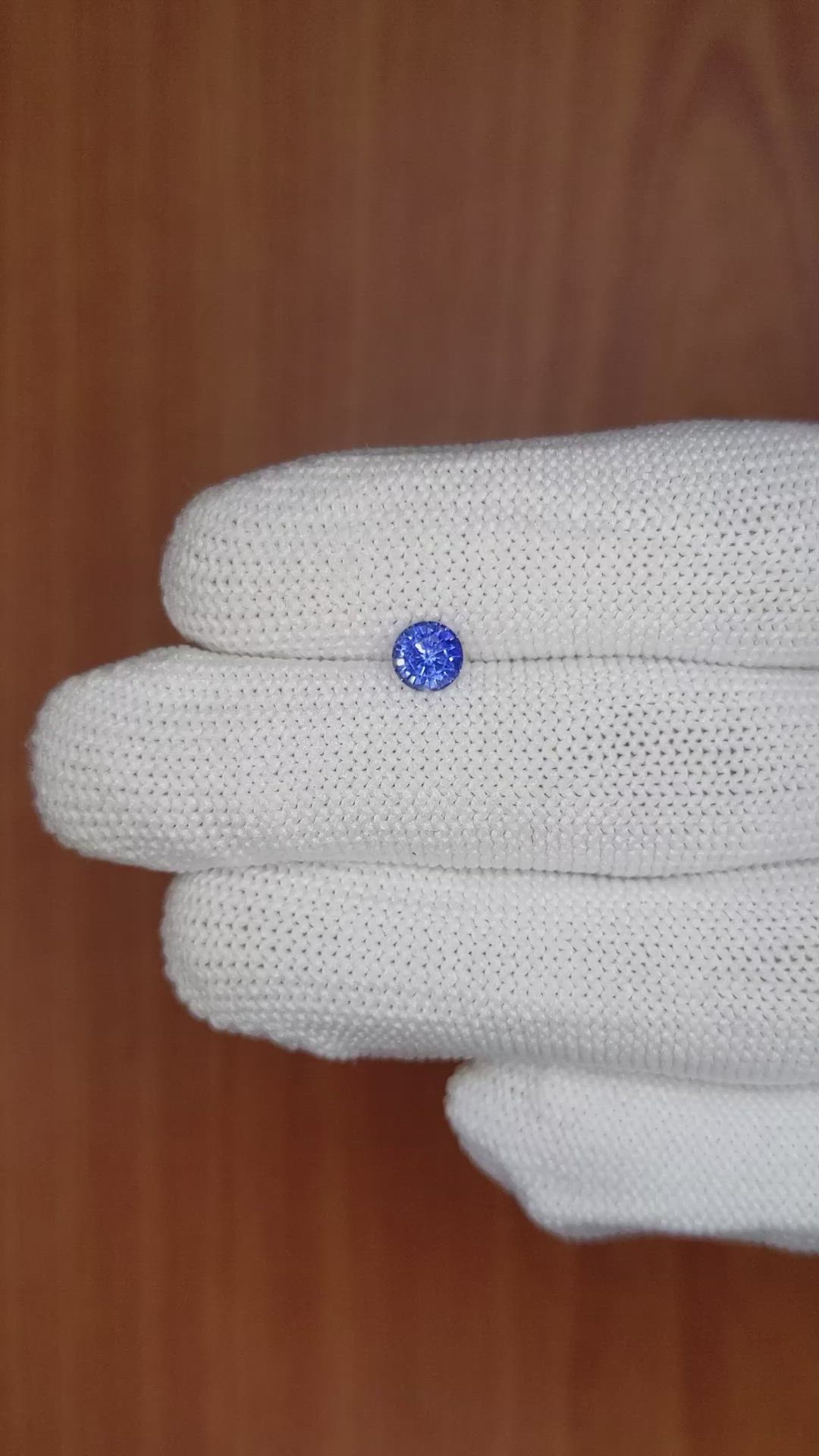 0.66 Ct. Blue Sapphire from Ceylon (Sri Lanka) Size Video