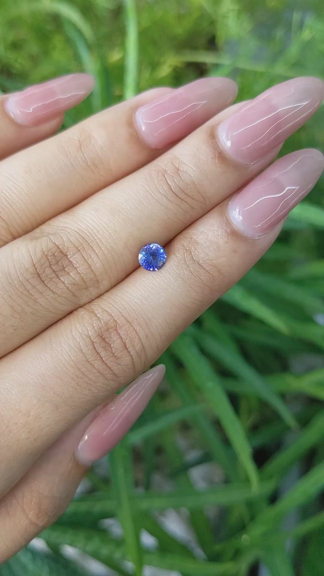 0.66 Ct. Blue Sapphire from Ceylon (Sri Lanka) Size Video