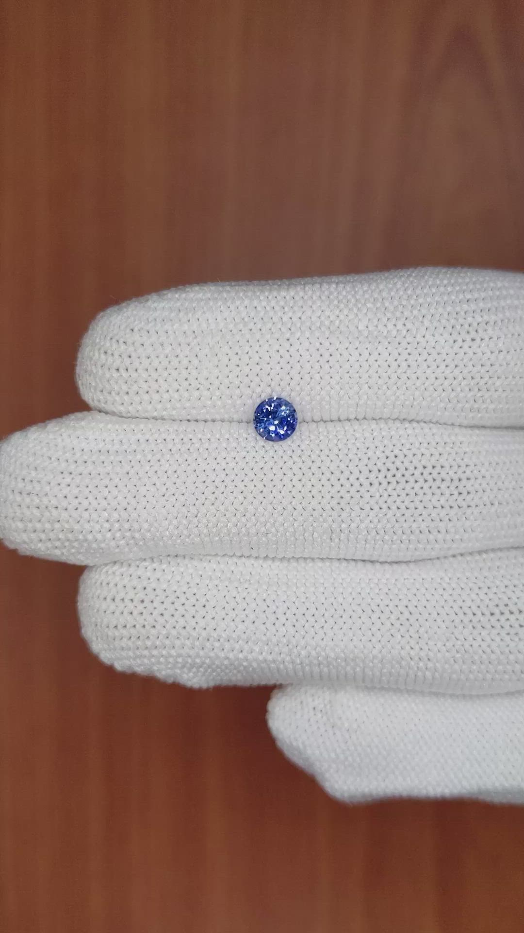0.58 Ct. Blue Sapphire from Ceylon (Sri Lanka) Size Video